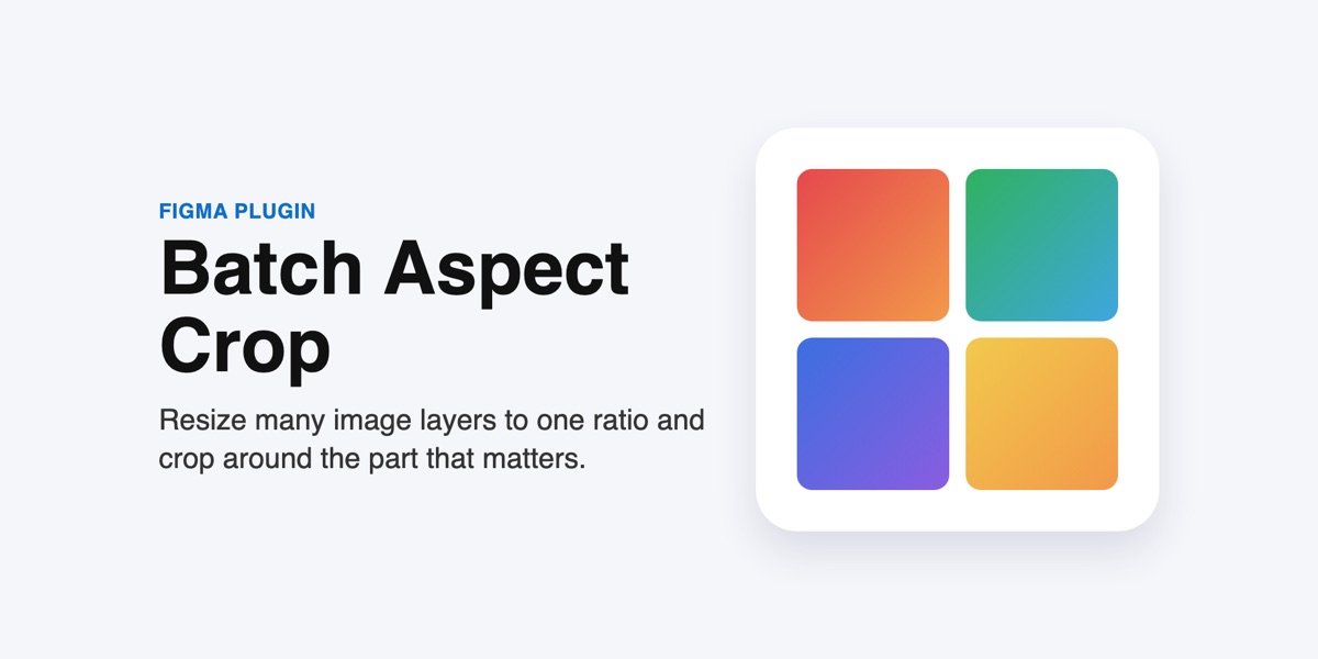 Batch Aspect Crop plugin for Figma